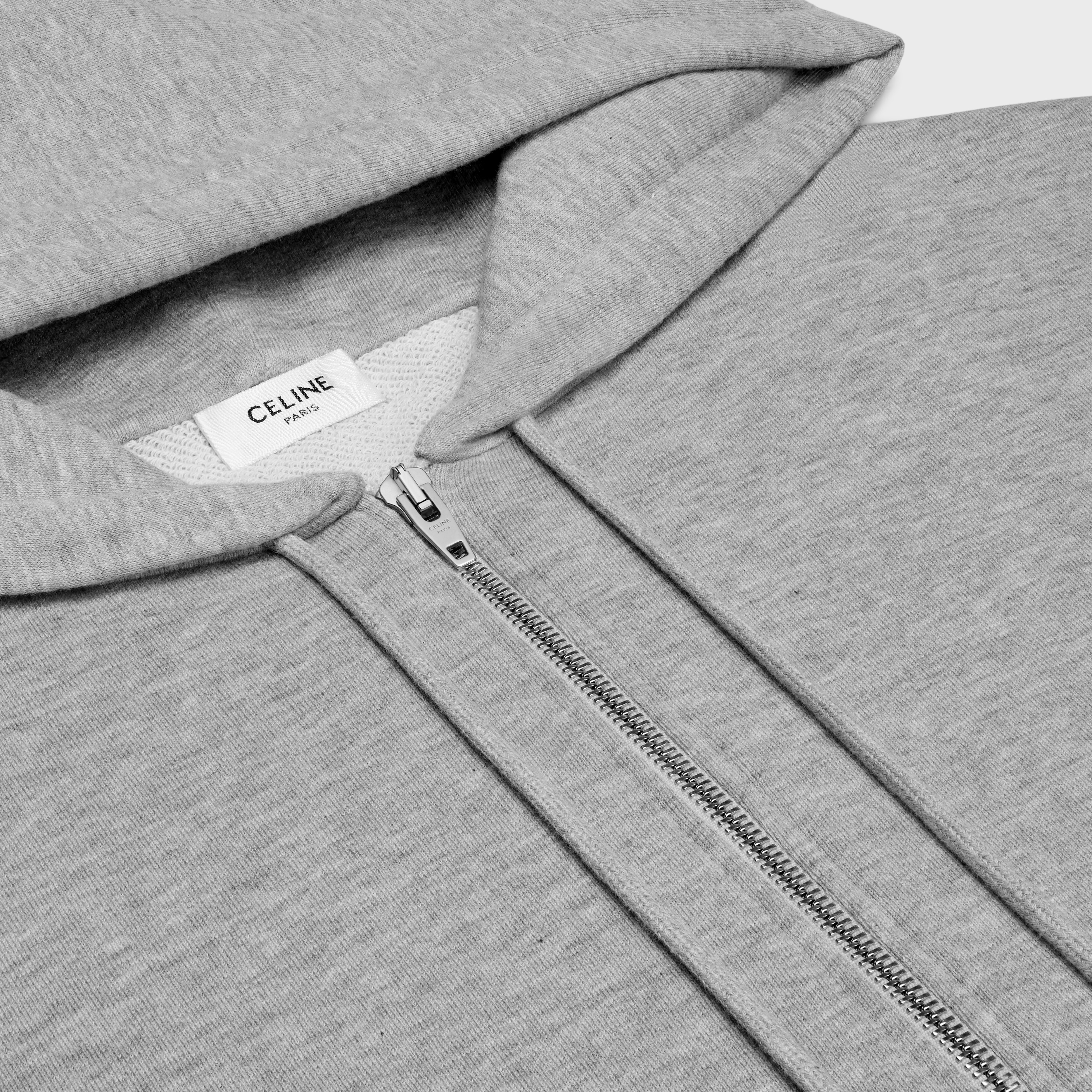 TRIOMPHE ZIPPED HOODIE IN COTTON AND CASHMERE - 4