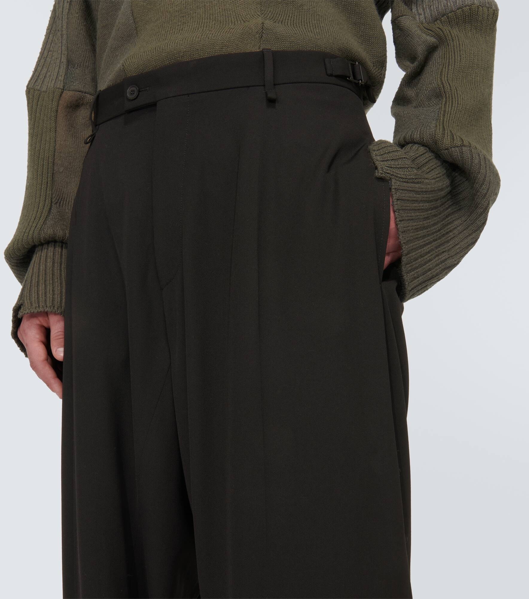 Skater tailored wool-blend wide-leg pants - 5