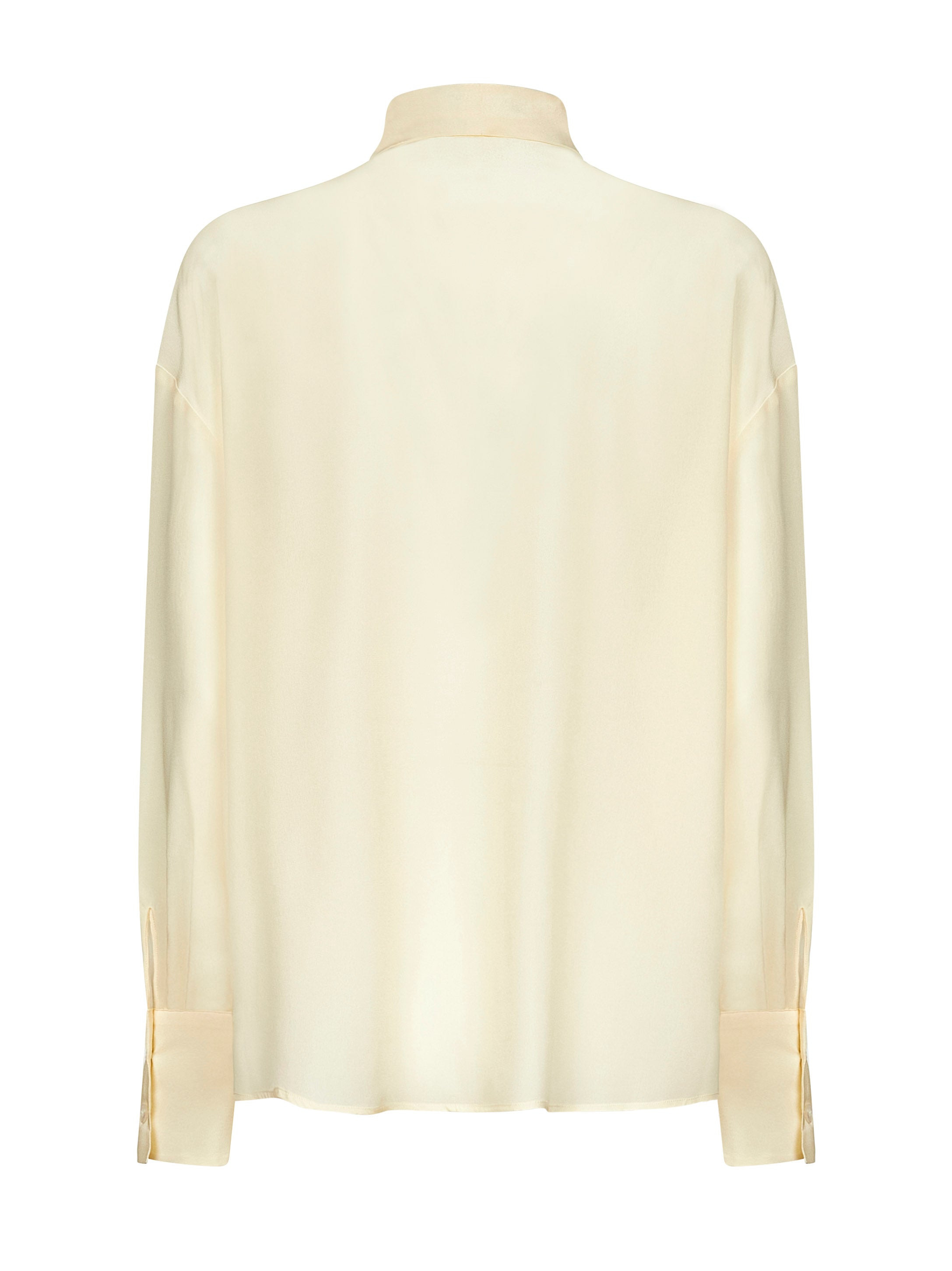 Beige floral print silk crêpe de Chine blouse - 2