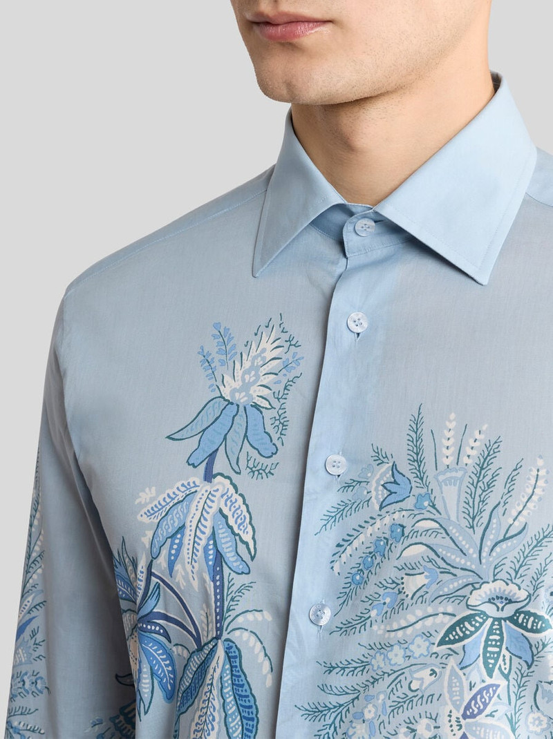 Etro COTTON SHIRT WITH PLACED FLORAL PRINT outlook