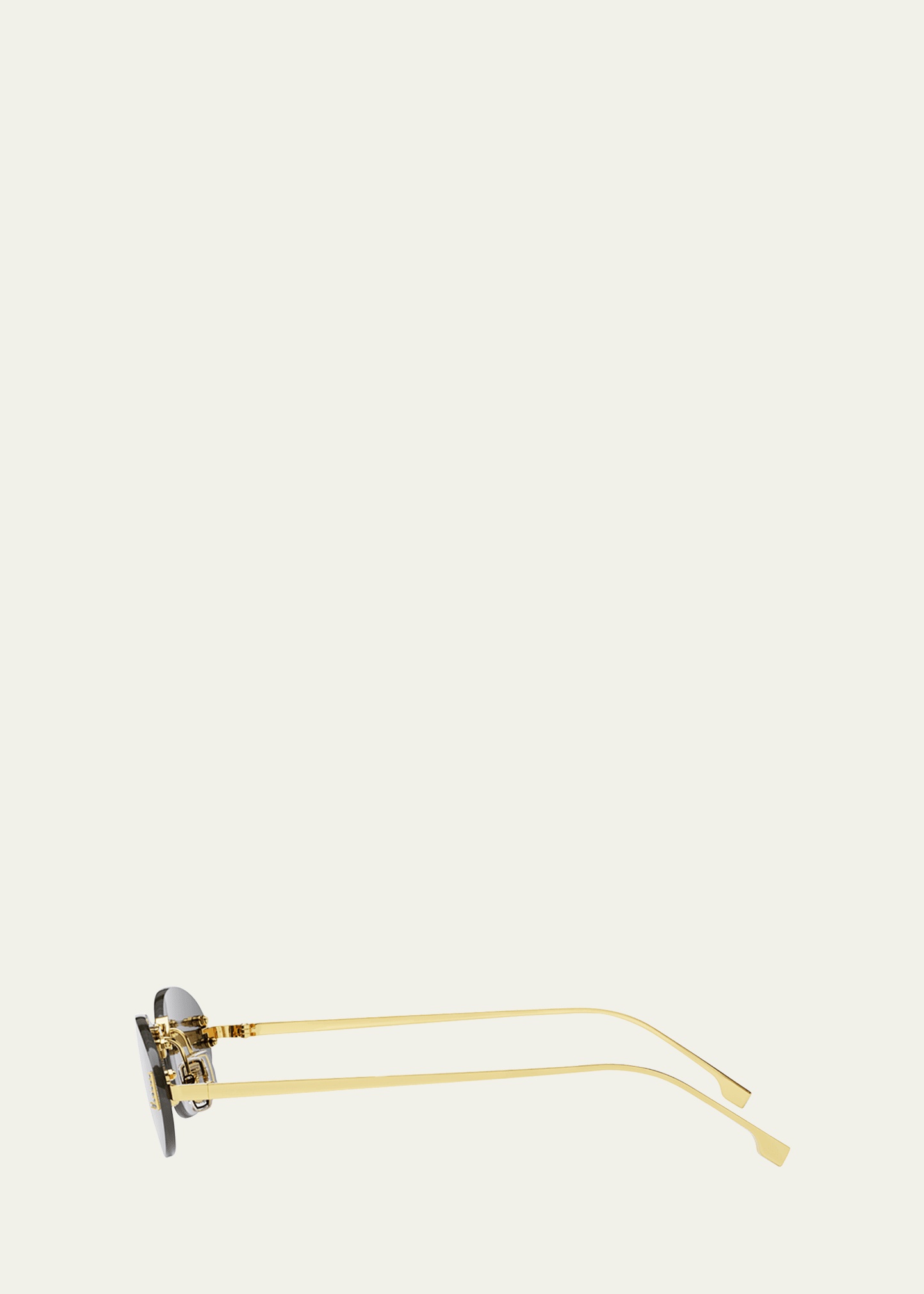 Embellished FF Oval Metal Sunglasses - 3