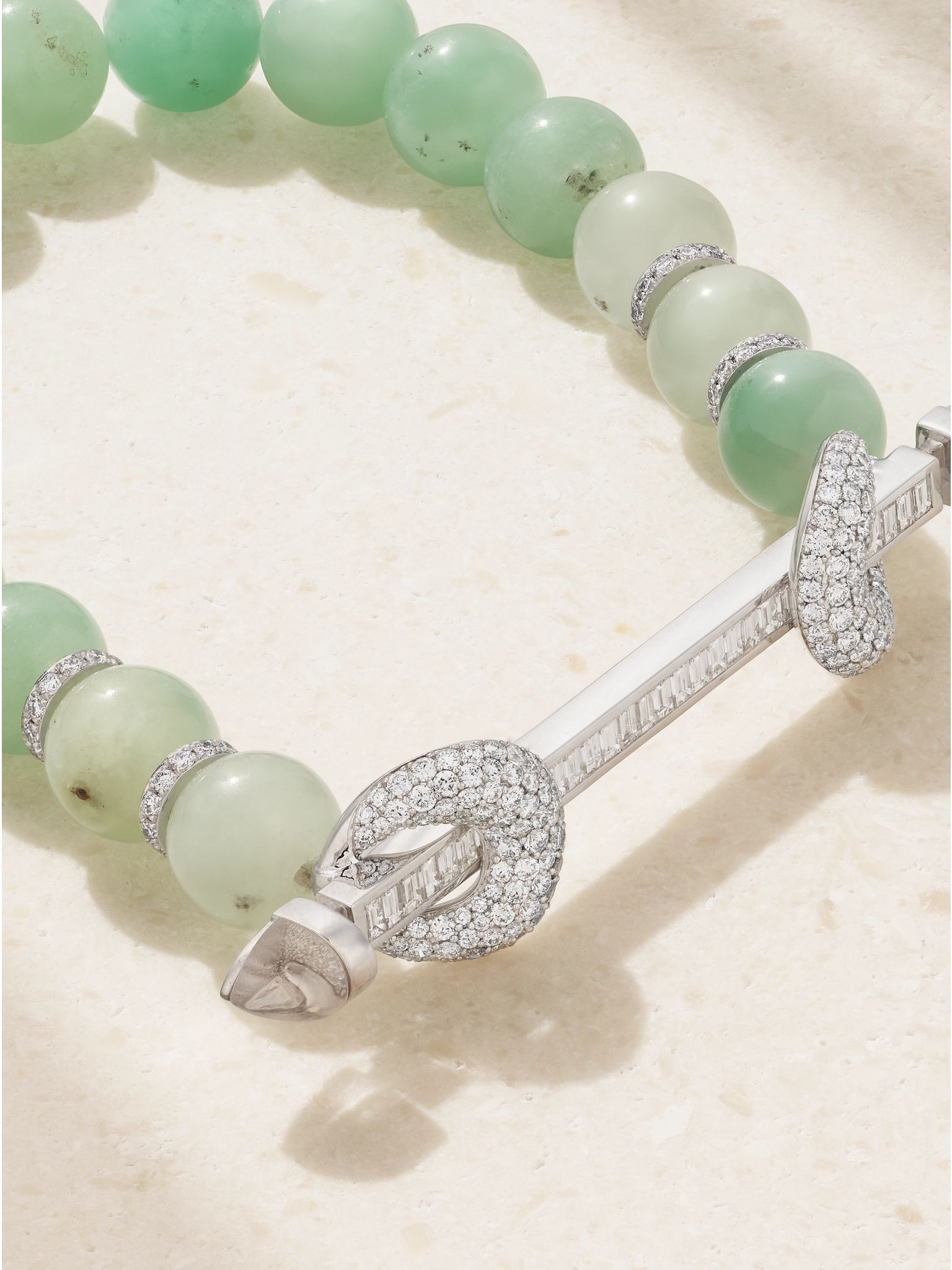 Chakra 18-karat white gold multi-stone bracelet Green - 3