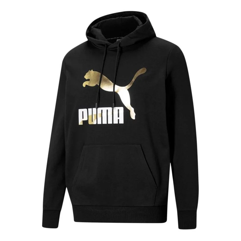 Men's PUMA Classics Bronzing Logo Printing Sports Black 531370-01 - 1
