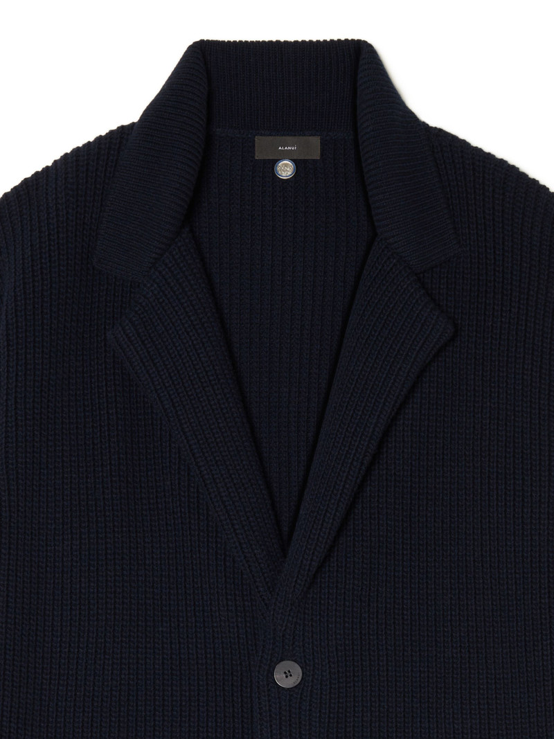 Knitted Ribbed Denim-No-Denim Coat 7