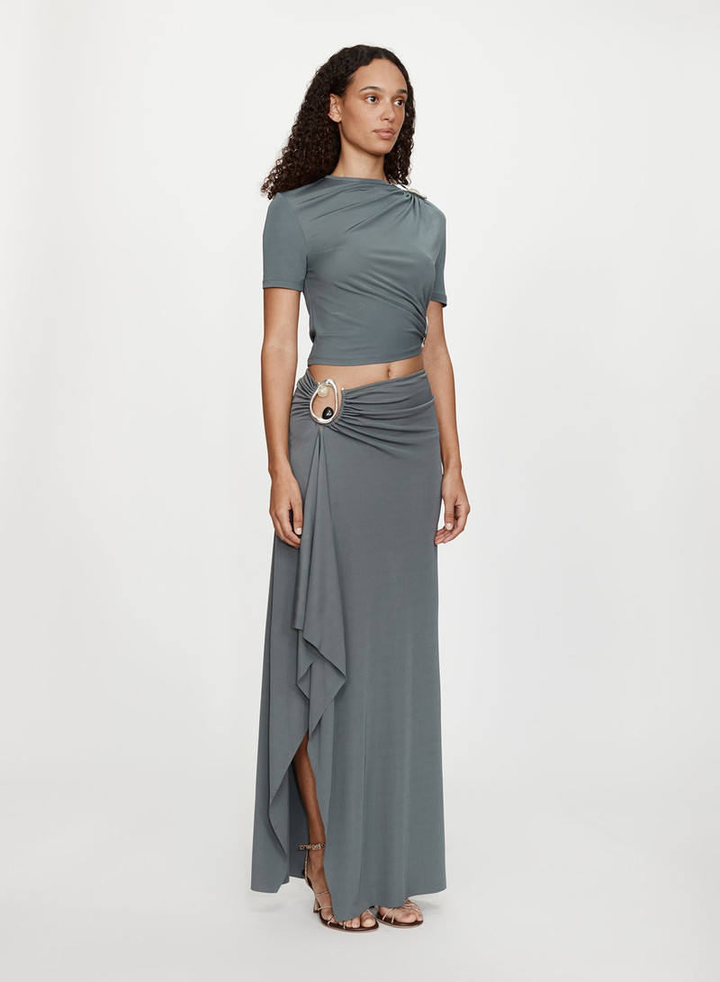 CHRISTOPHER ESBER Orica Crystal Cascade Jersey Skirt outlook