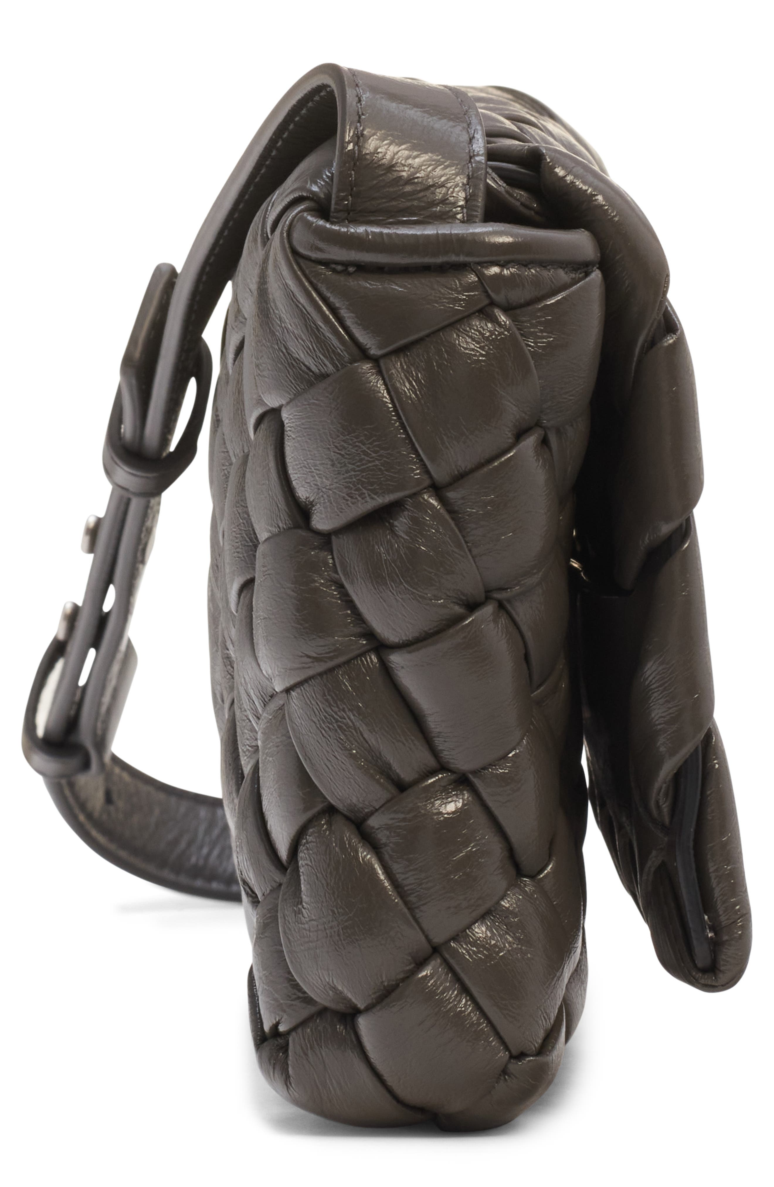 Bottega Veneta Small Rumple Intreccio 2.0 Leather Messenger Bag in Light Graphite/Silver at Nordstro - 5