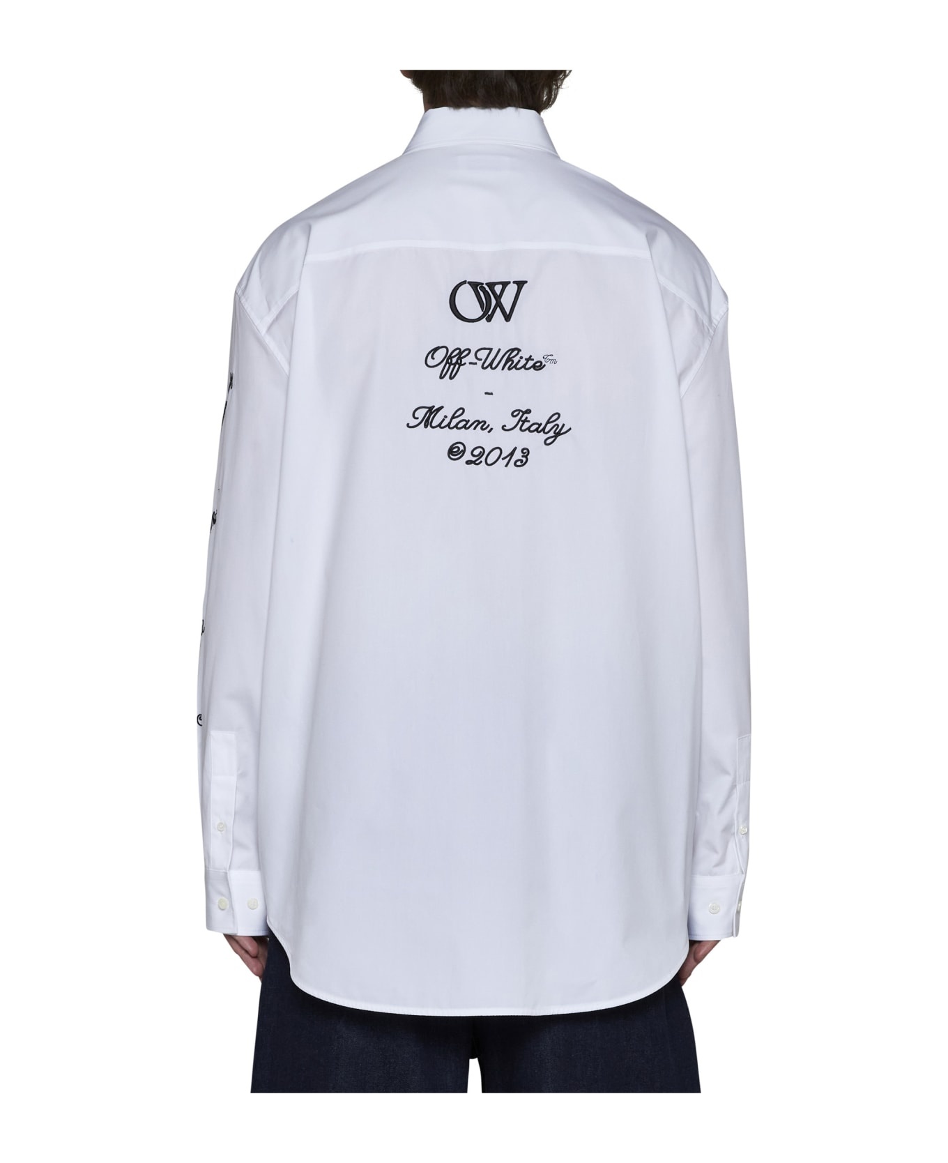 'logo 23' White Cotton Shirt - 4