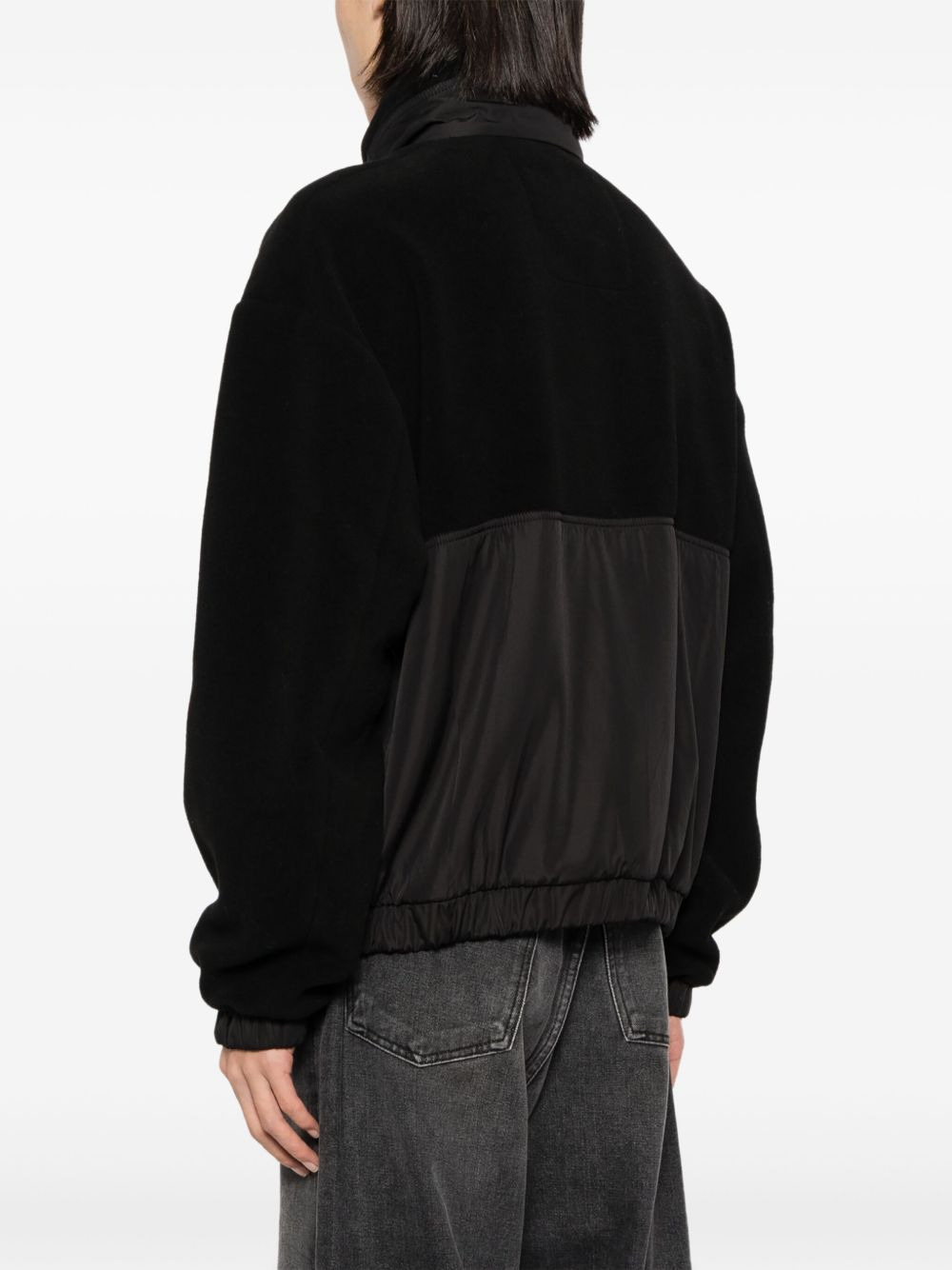 mock-neck fleece jacket - 4