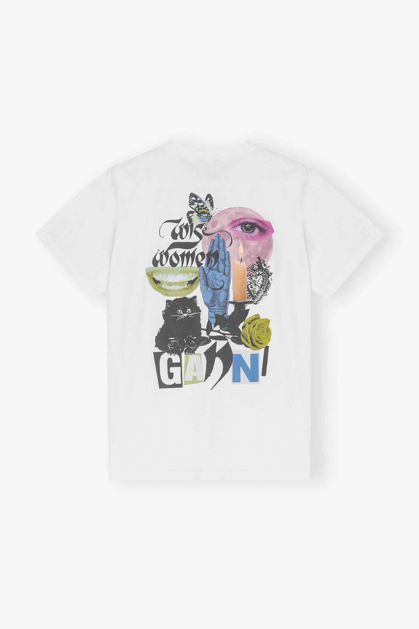 WHITE BASIC JERSEY RELAXED T-SHIRT - 6