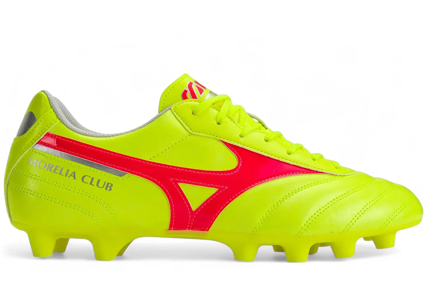 Mizuno Morelia II Club MD Safety Yellow Fiery Coral Galaxy Silver - 1