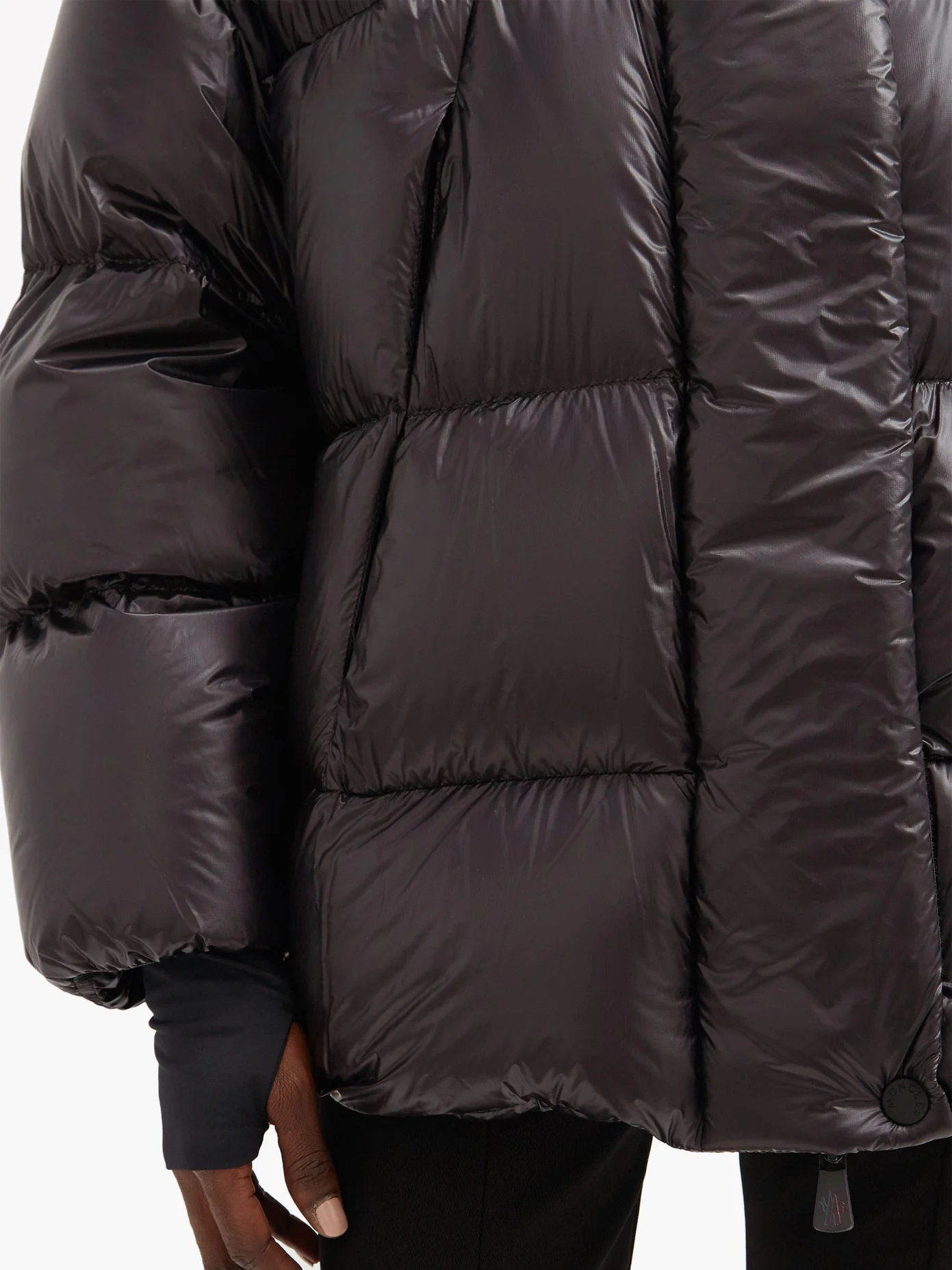 Arpuilles logo-patch quilted-shell down coat - 4