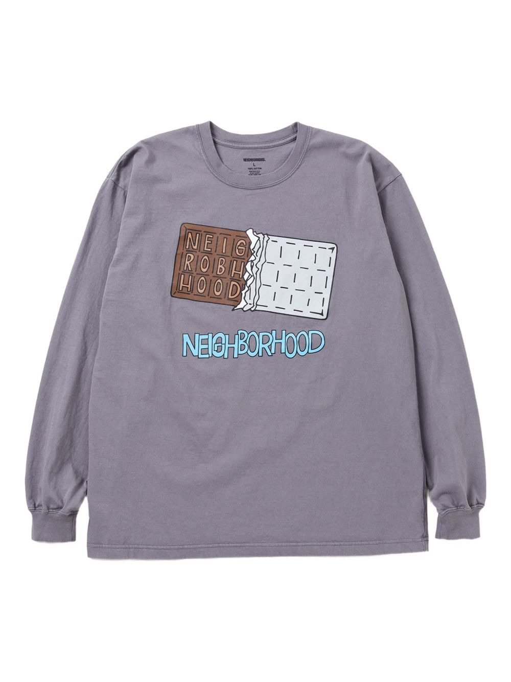 chocolate-bar print long-sleeve T-shirt - 1