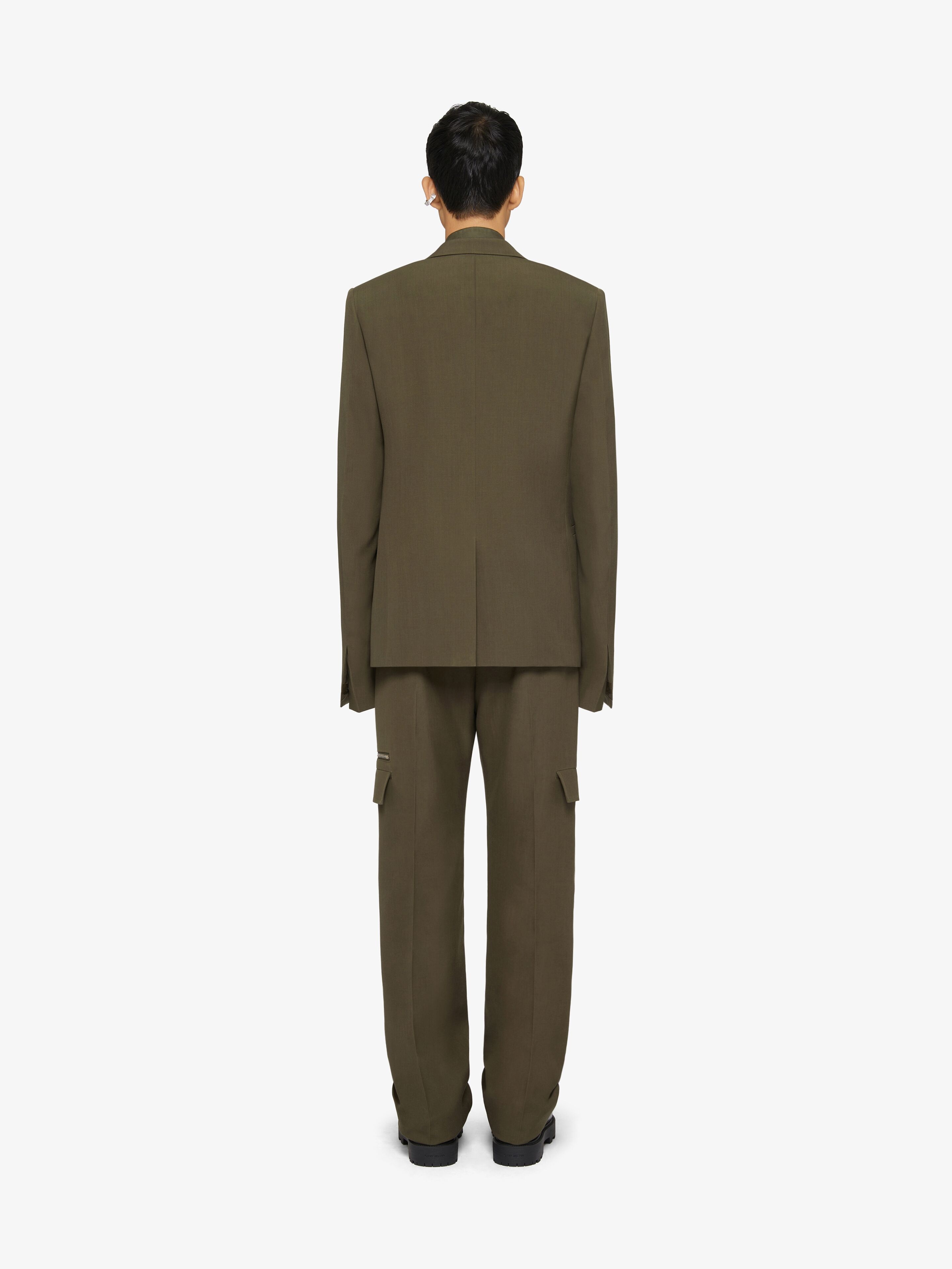 TAILORED PANTS IN WOOL WITH POCKET DETAILS - 4