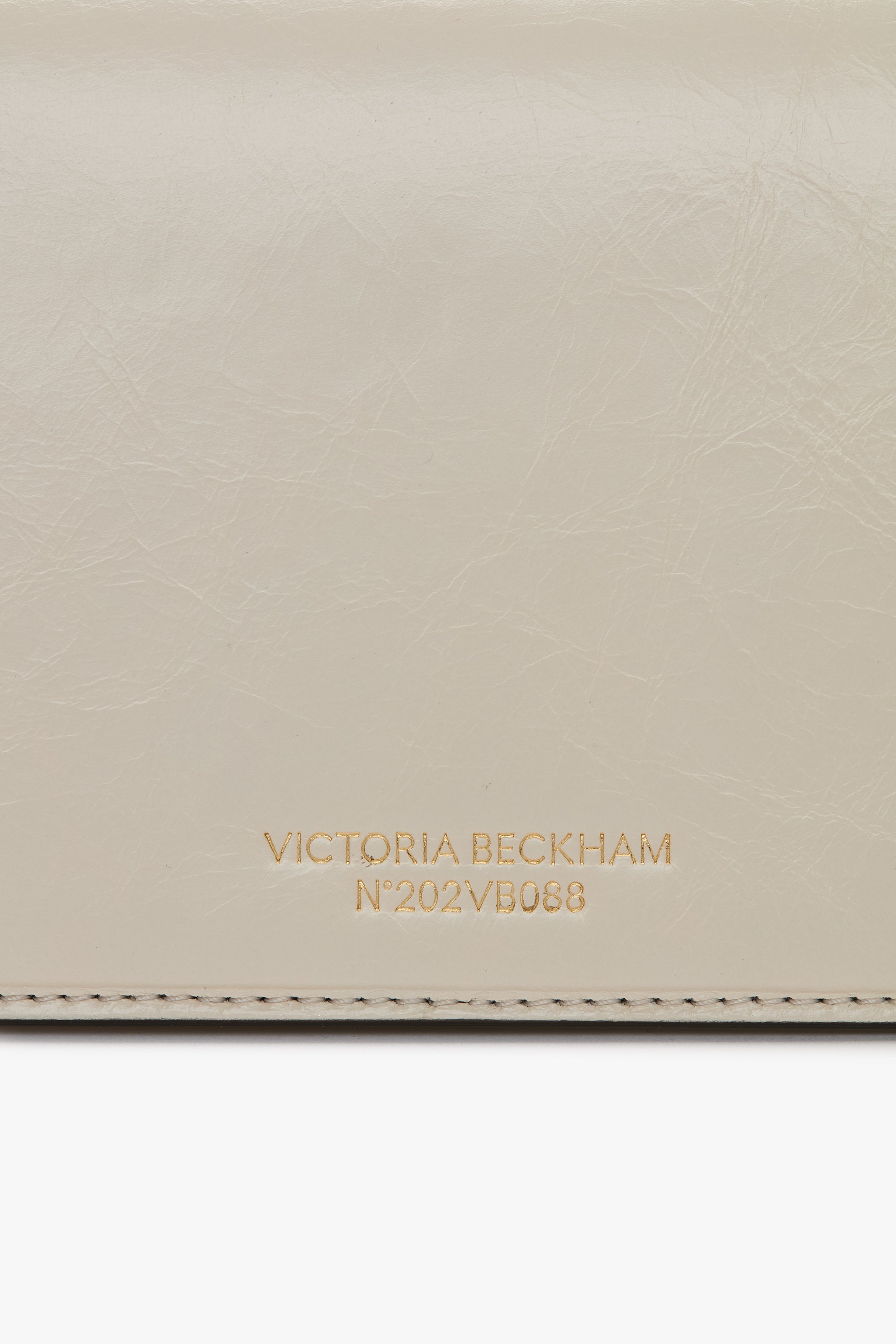 202 Clutch Bag In Ivory Distressed Leather - 6