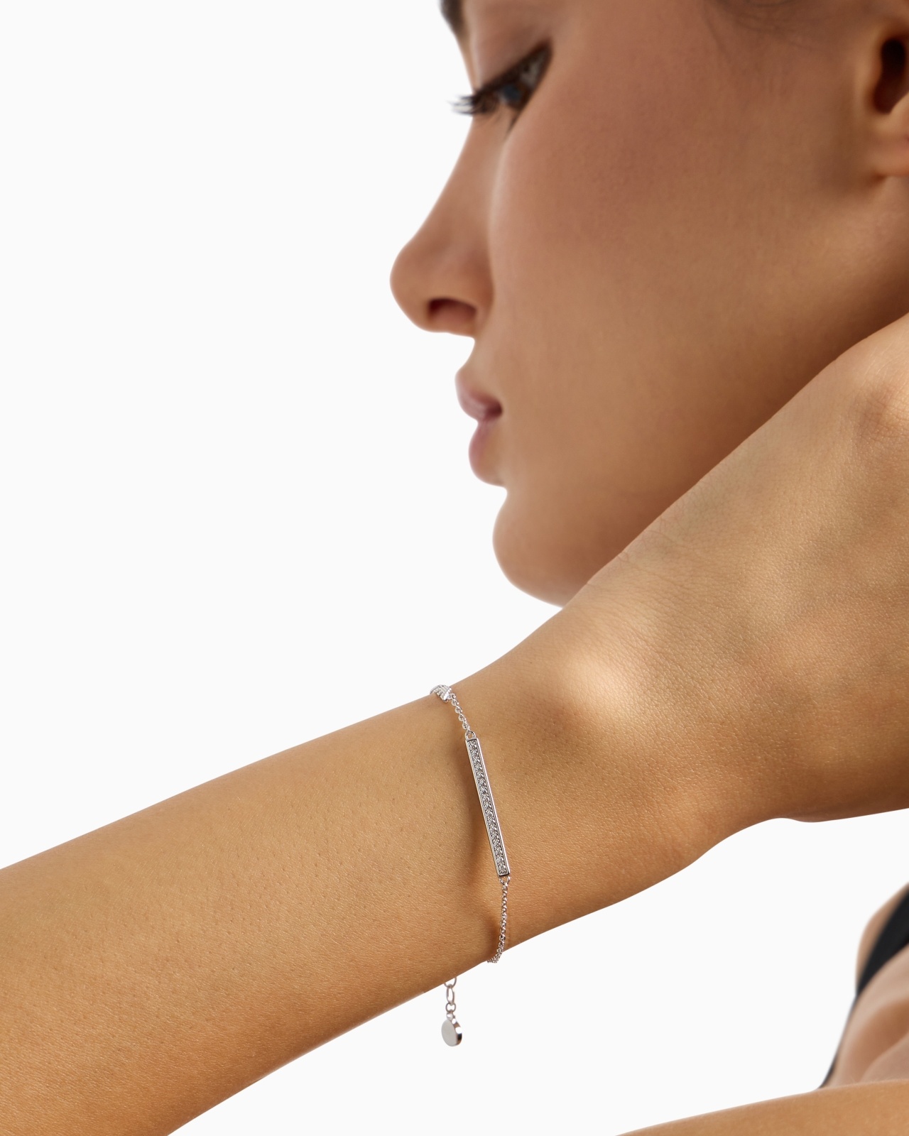 EMPORIO ARMANI STERLING SILVER ID BRACELET | REVERSIBLE