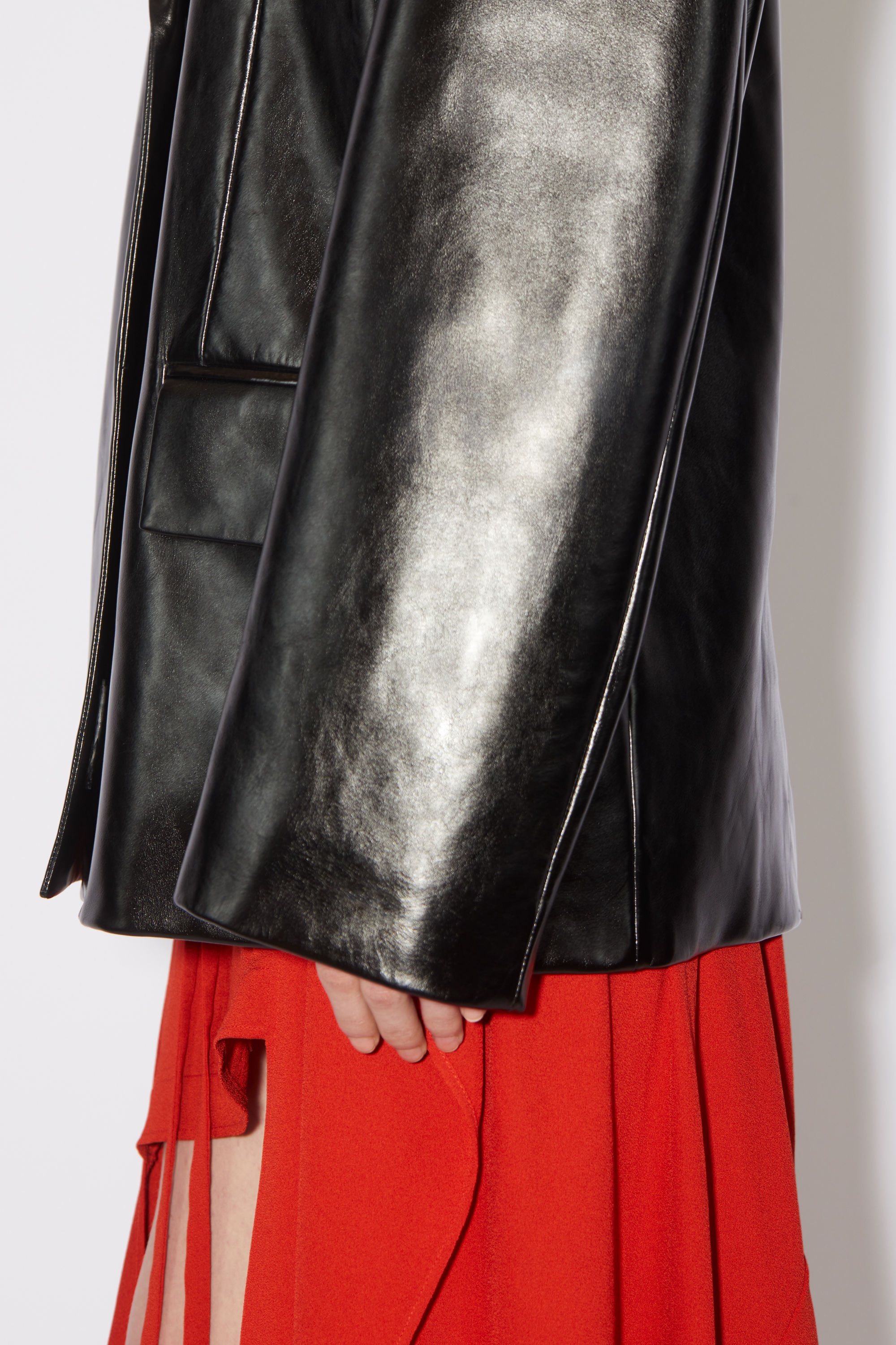 Leather suit jacket - Black - 5