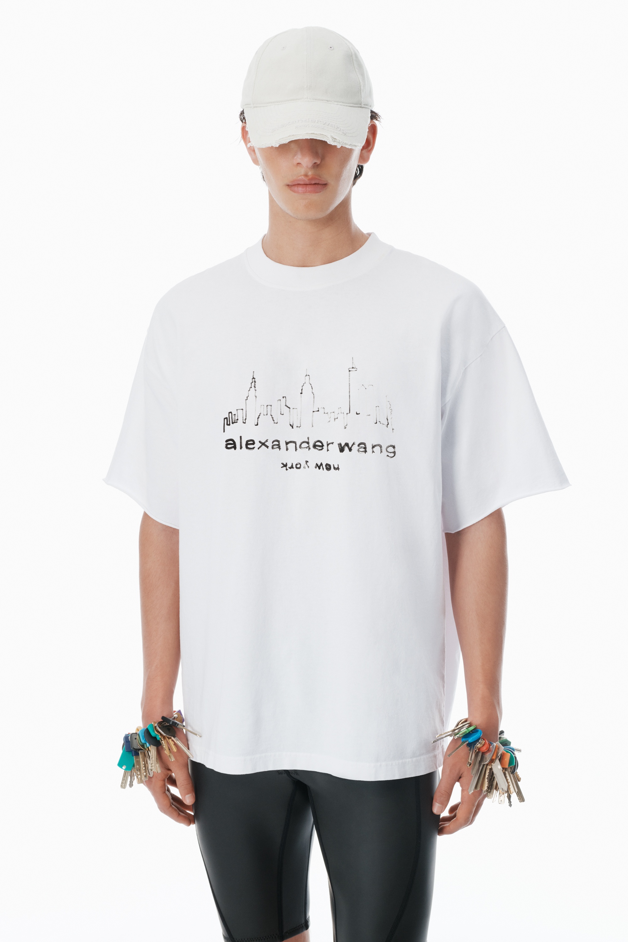 White Cotton Oversized Logo T-Shirt - 3
