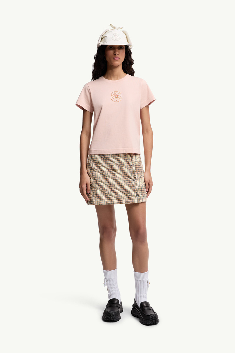 Moncler Embroidered Heart Logo Cotton T-Shirt outlook