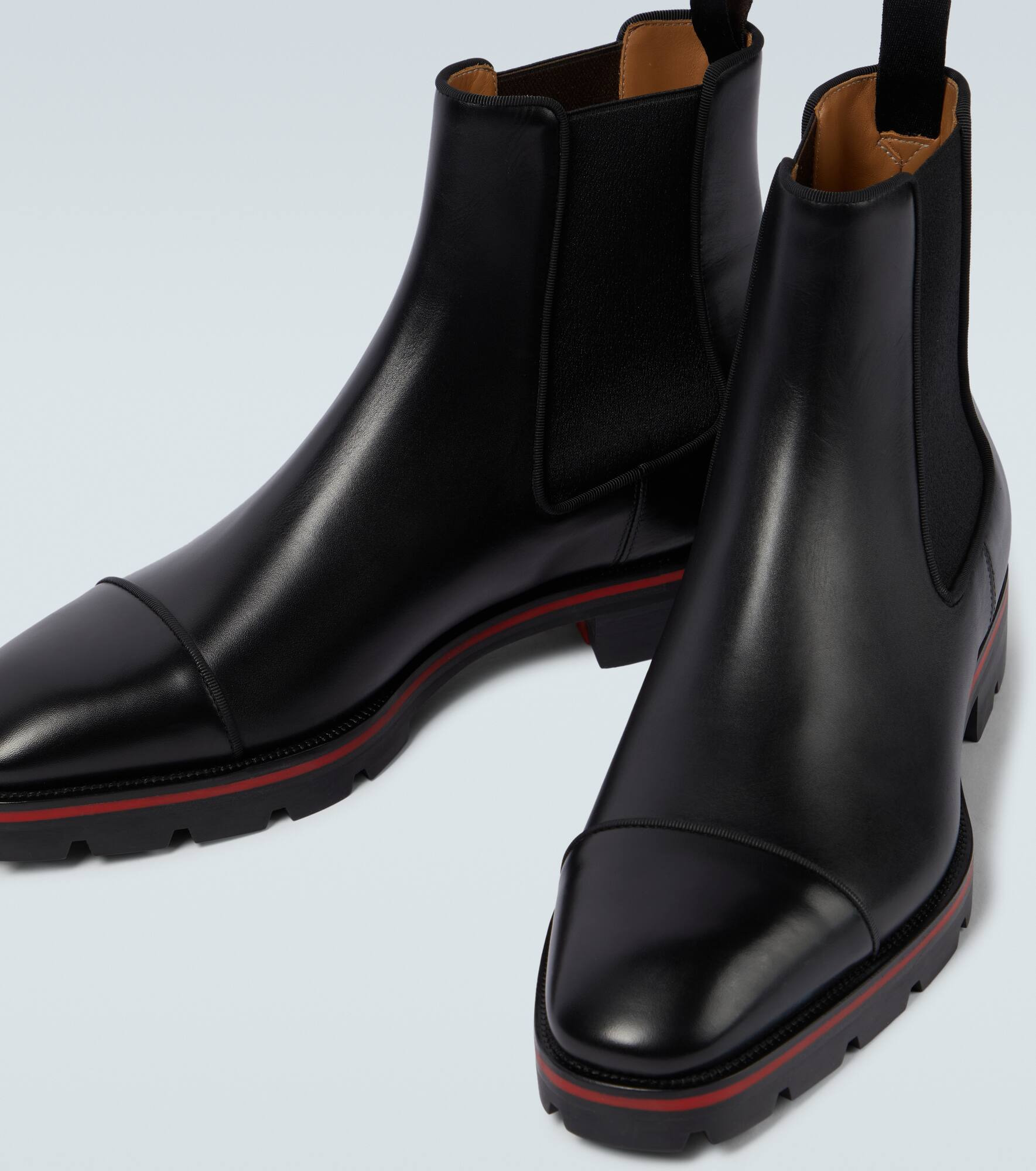 Melon leather Chelsea boots - 3