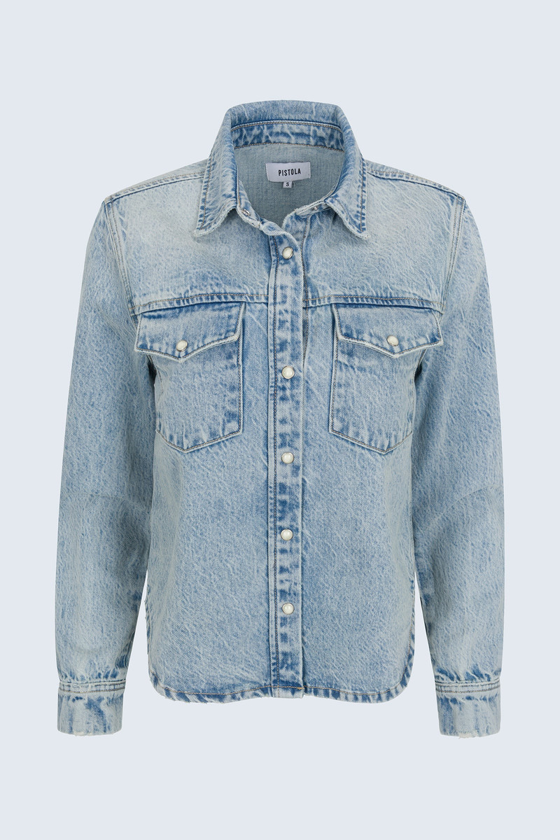 THEA SHRUNKEN DENIM SHACKET - MODENA VINTAGE 8