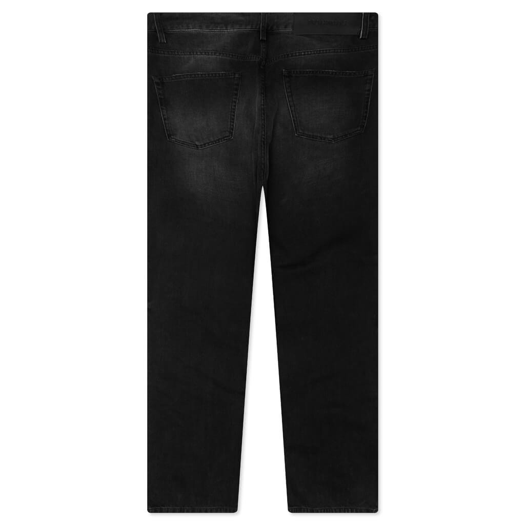 BEADED SUN WIDE JEANS - CHARCOAL WASH - 2