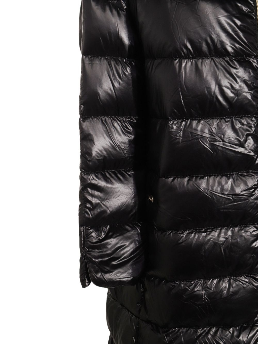 quilted high-neck oversized coat - 4