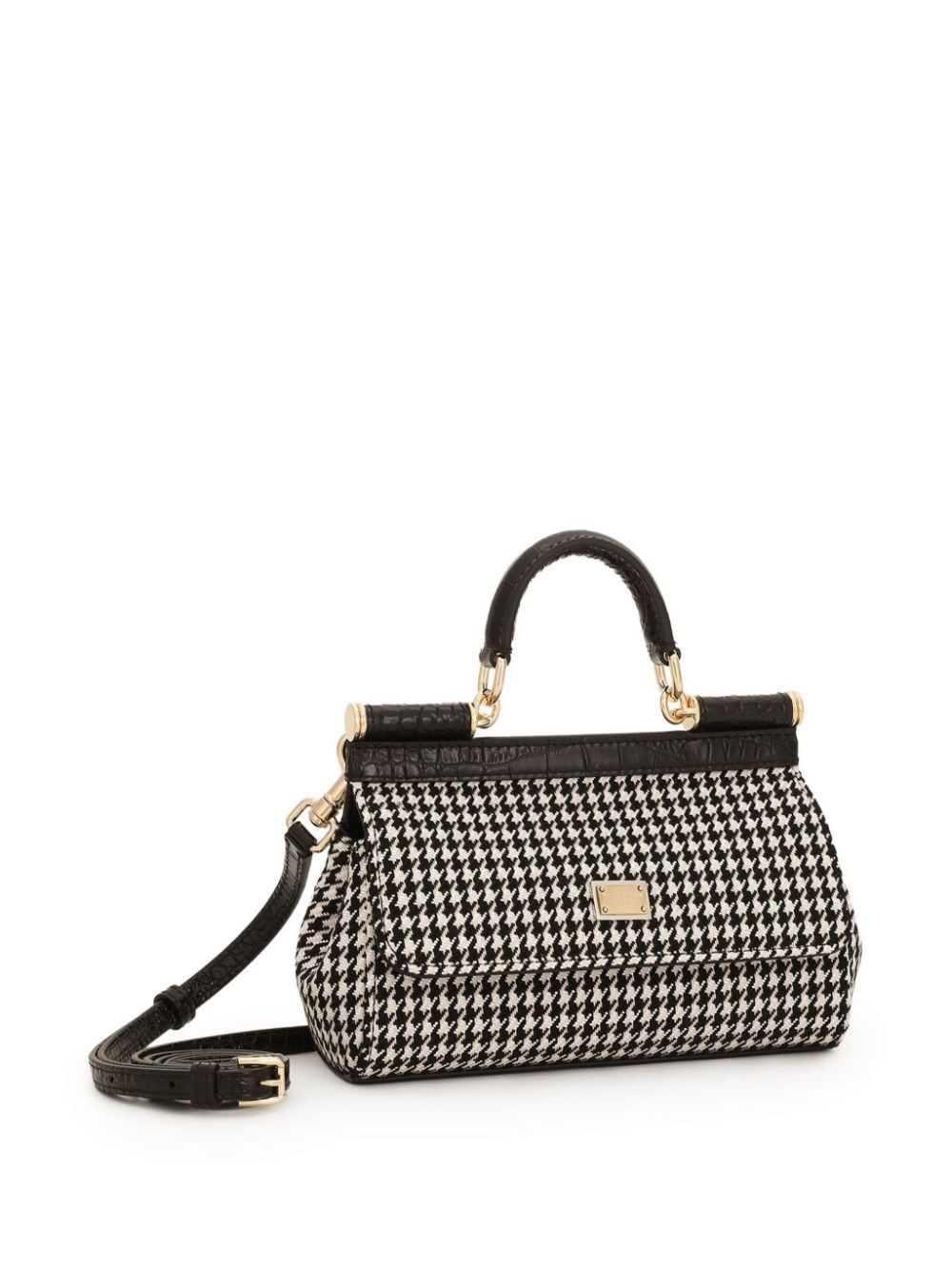 small Sicily houndstooth tote bag - 3
