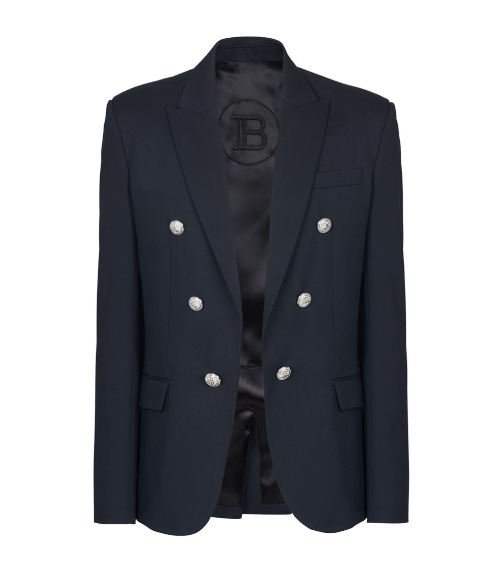 Balmain Wool Double-Breasted Blazer harrods REVERSIBLE