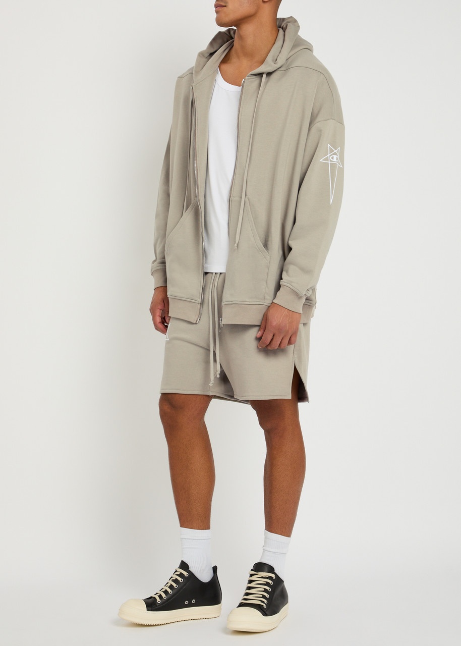 Rick Owens X Champion Logo-embroidered Cotton Shorts - 4