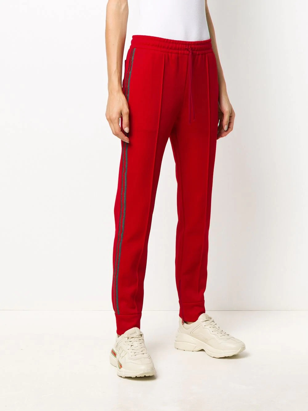 slim-fit drawstring track pants - 3