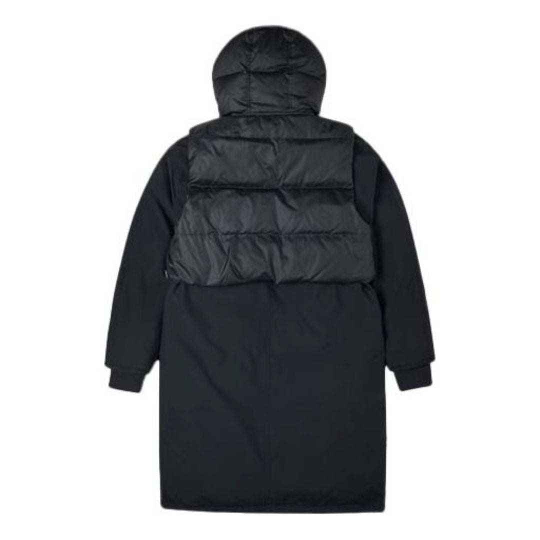 (WMNS) Converse Convertible Long Down Jacket 'Black' 10021982-A02 - 2