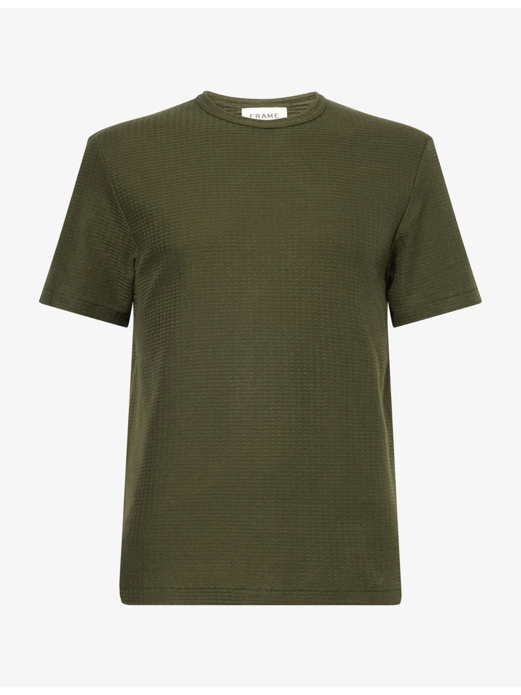Crewneck Textured Cotton T-shirt - 1