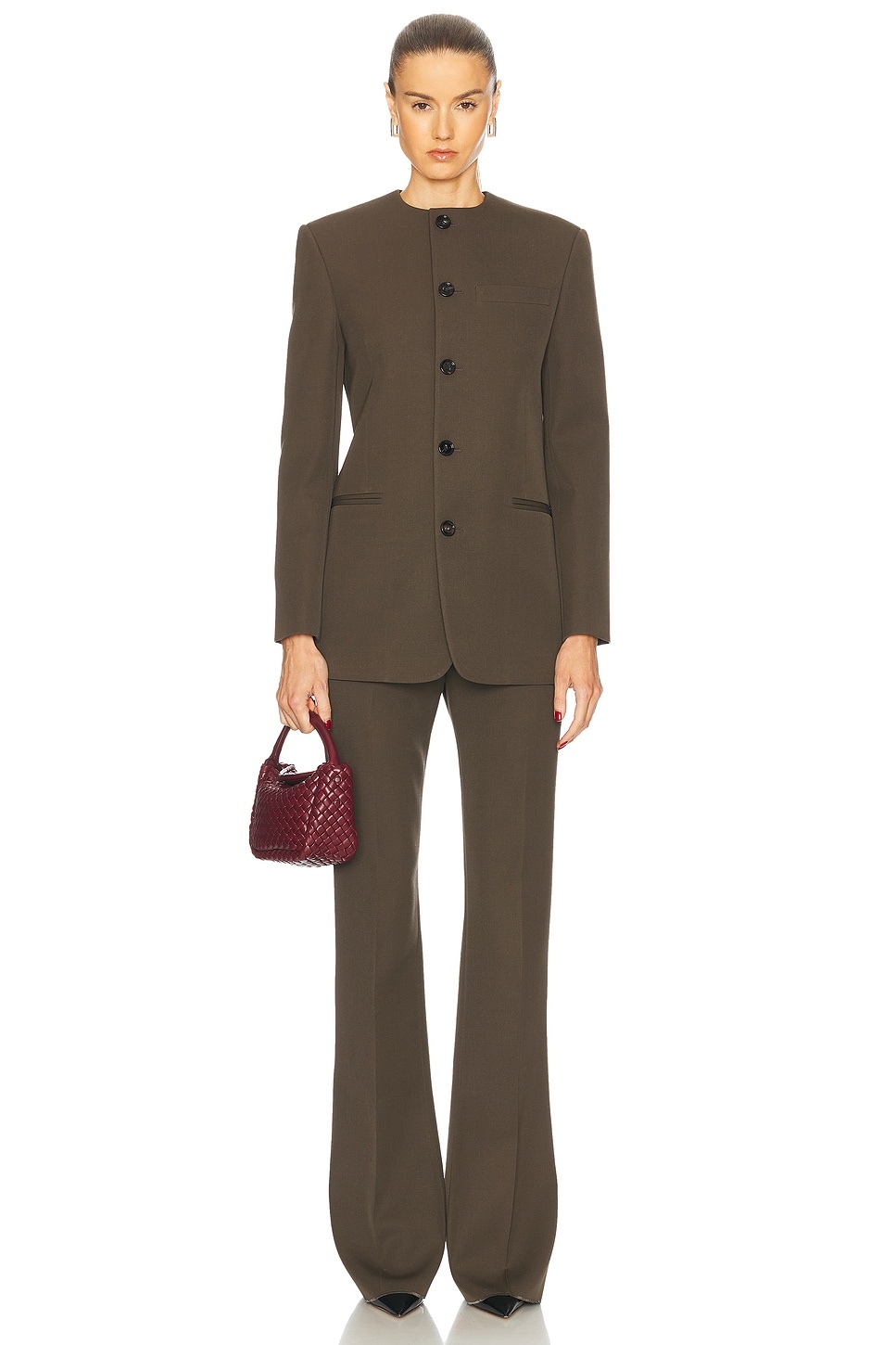 Collarless Blazer - 4