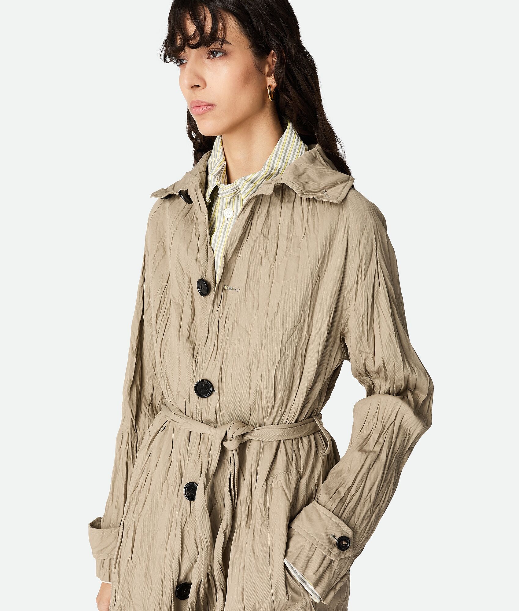 Crushed Cotton Coat - 4