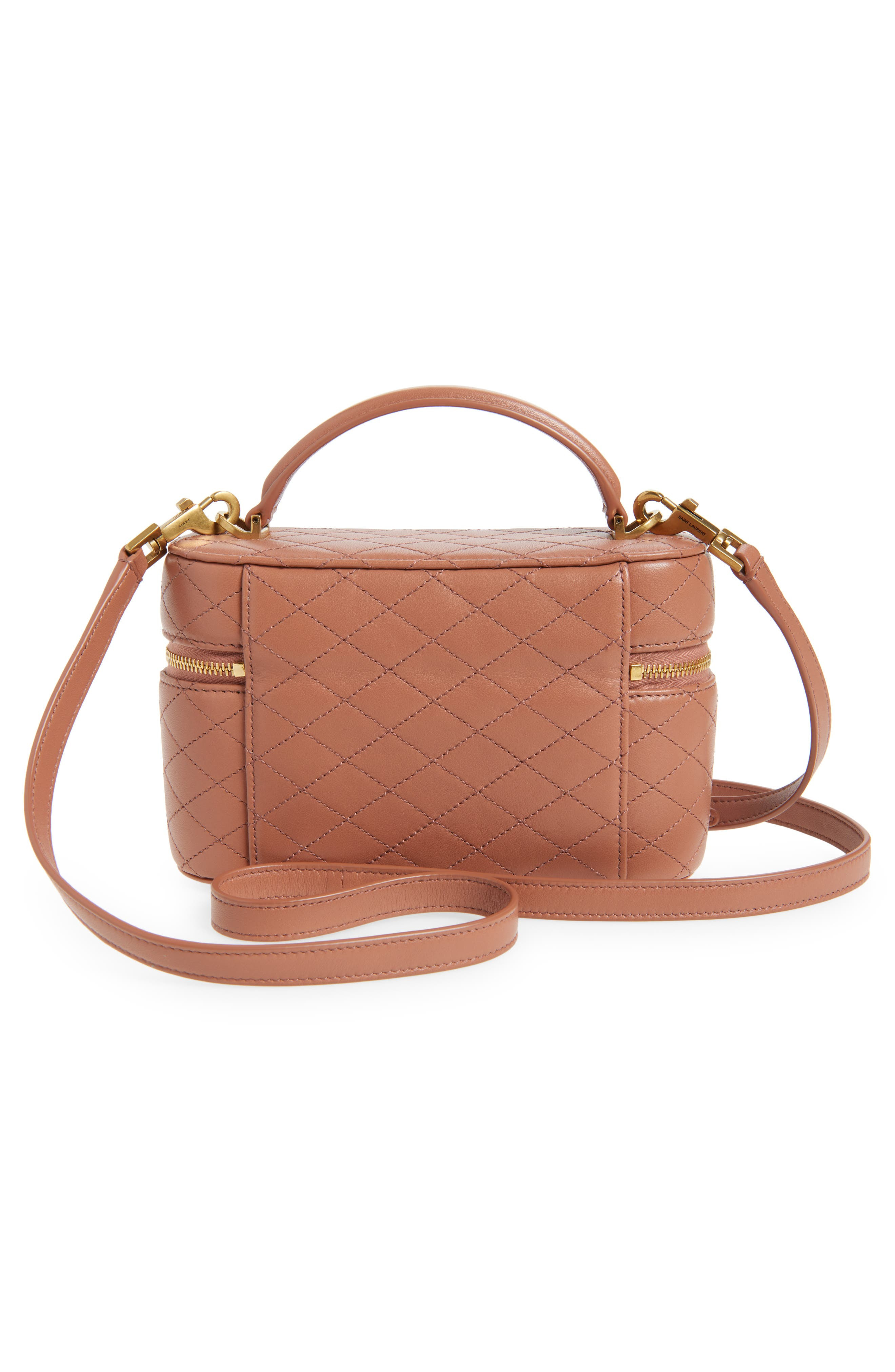 Saint Laurent Mini Gaby Quilted Leather Vanity Case in Barely Pink at Nordstrom - 5