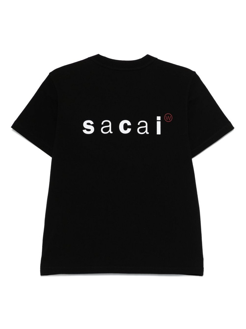 sacai logo-print T-shirt outlook