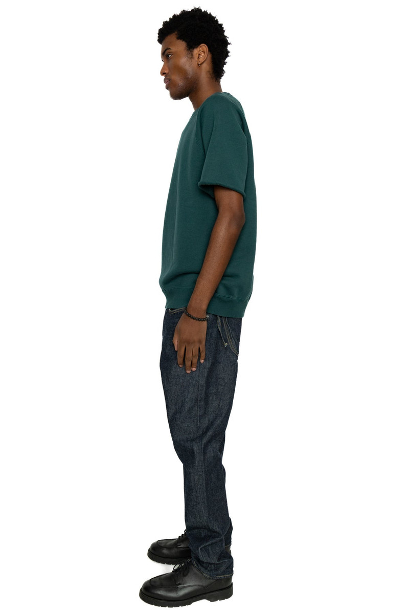 BEAMS PLUS Sweat Short Sleeve Cut-Off - Dark Green outlook