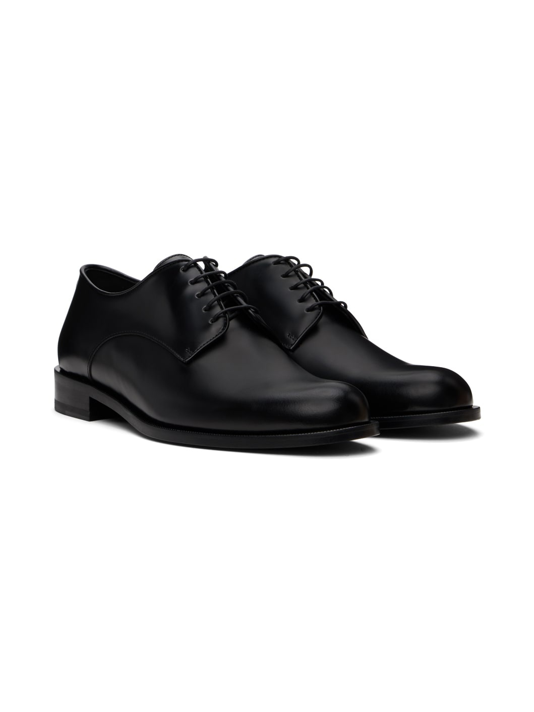 Black Leather Derbys - 4