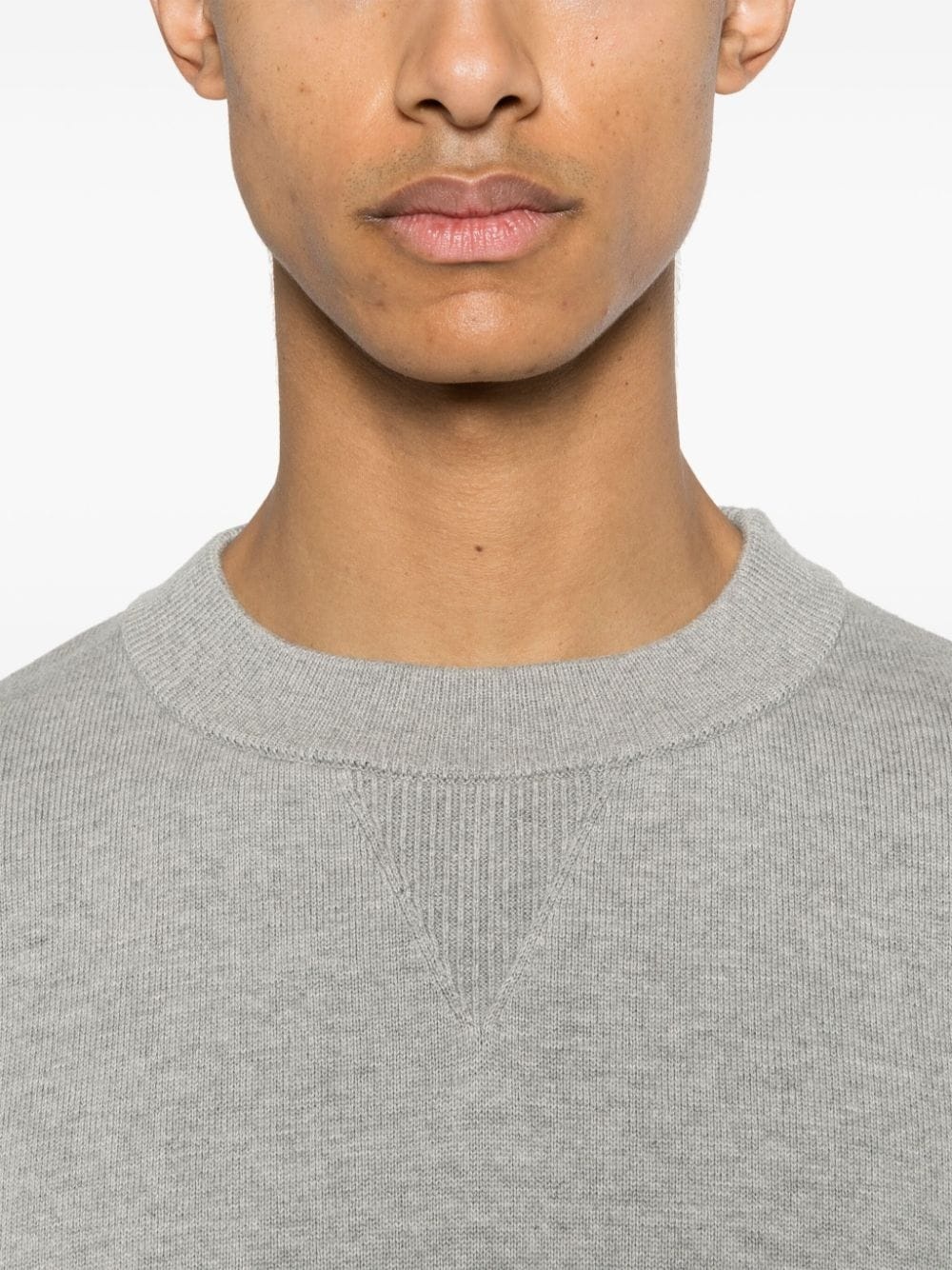 logo-embroidered cotton jumper - 5