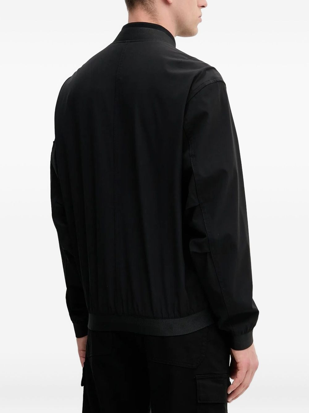 zip-fastening bomber jacket - 3