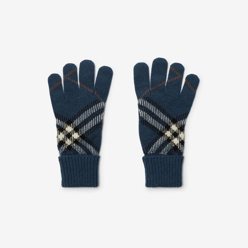 Check Cashmere Blend Gloves 1
