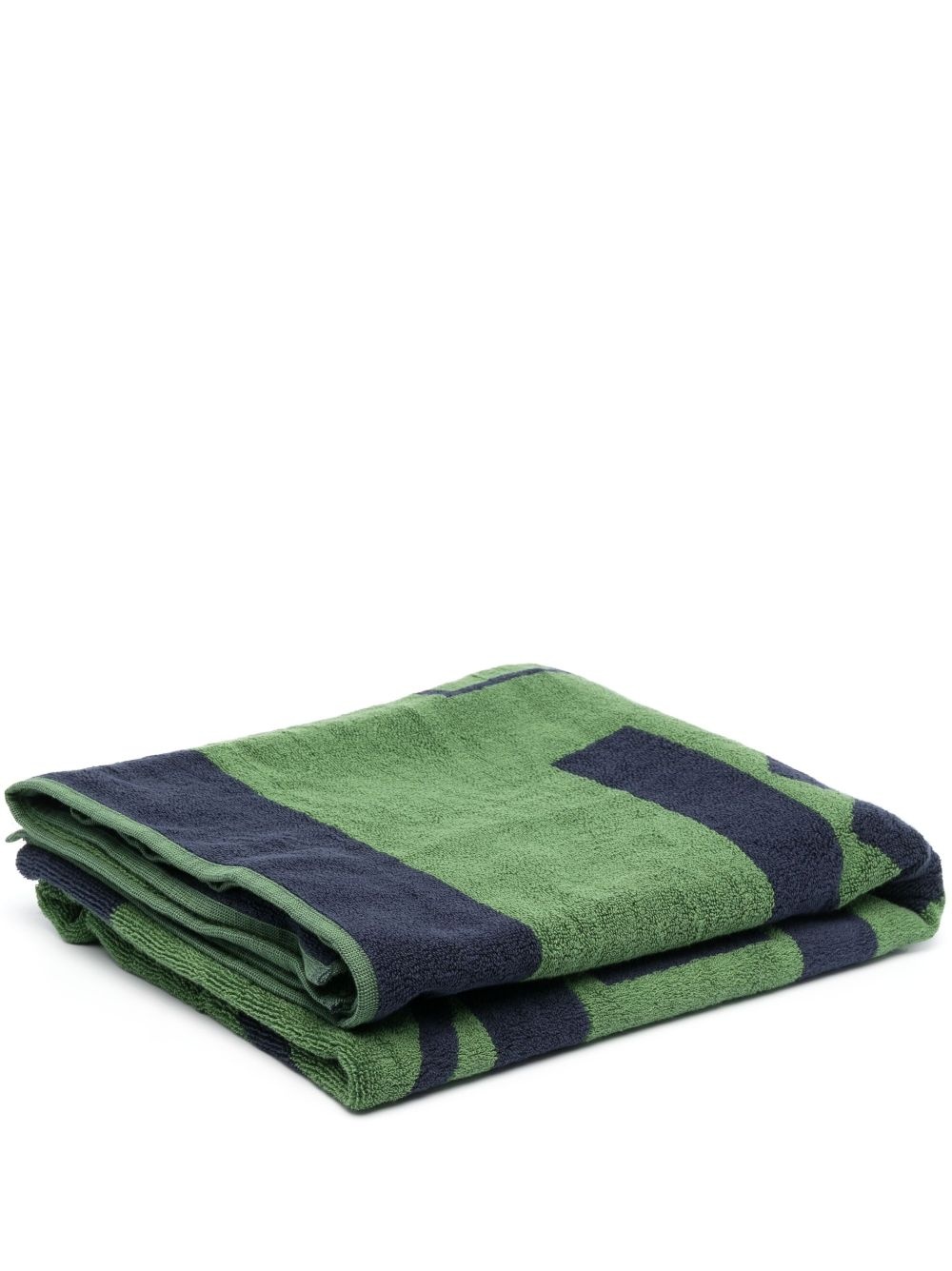logo-print beach towel - 1