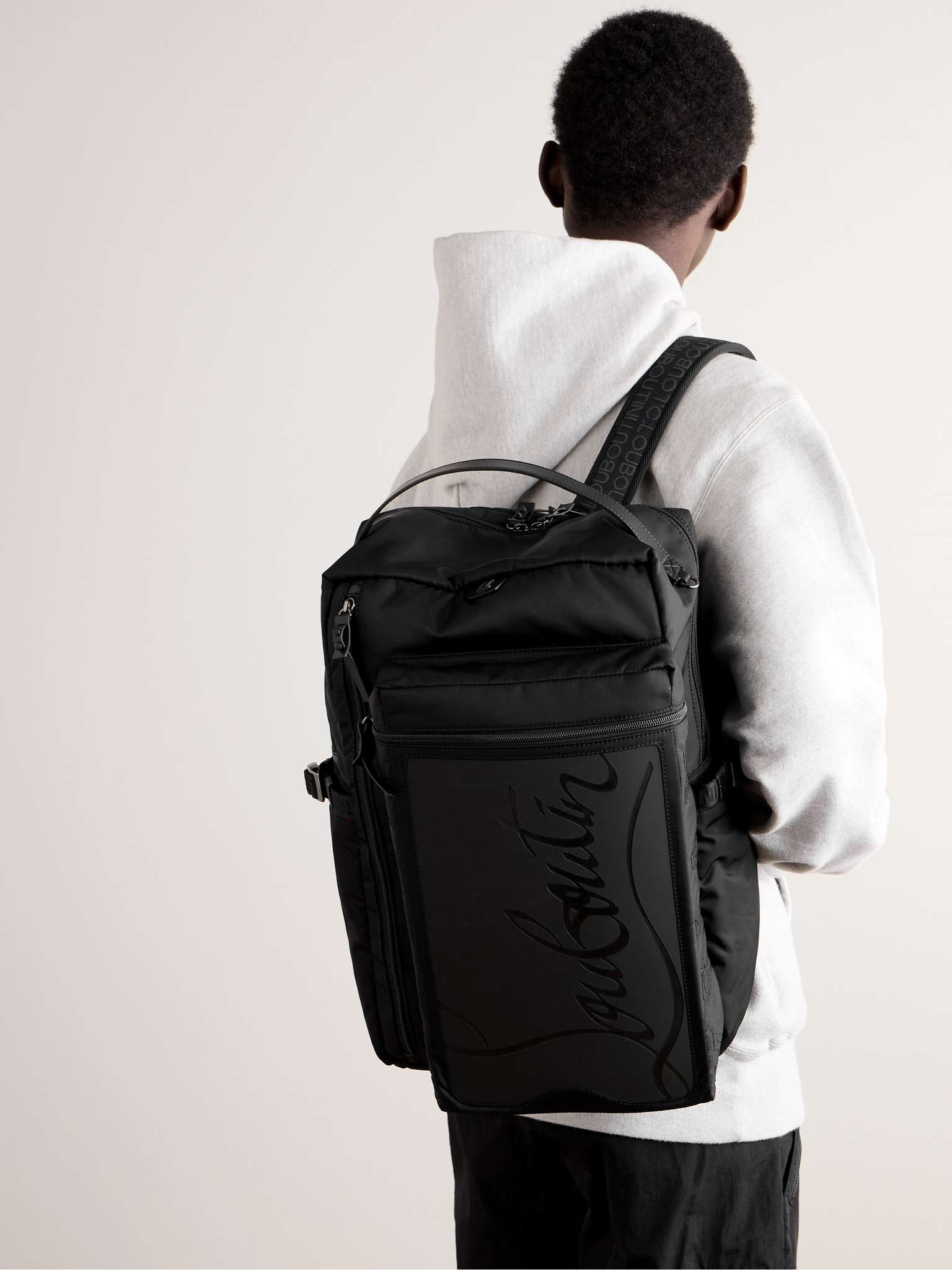 Loubideal Leather-Trimmed Shell and Logo-Debossed Rubber Backpack - 2
