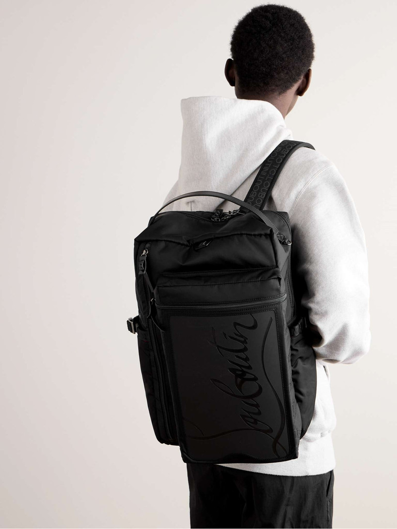 Christian Louboutin Loubideal Leather-Trimmed Shell and Logo-Debossed Rubber Backpack outlook