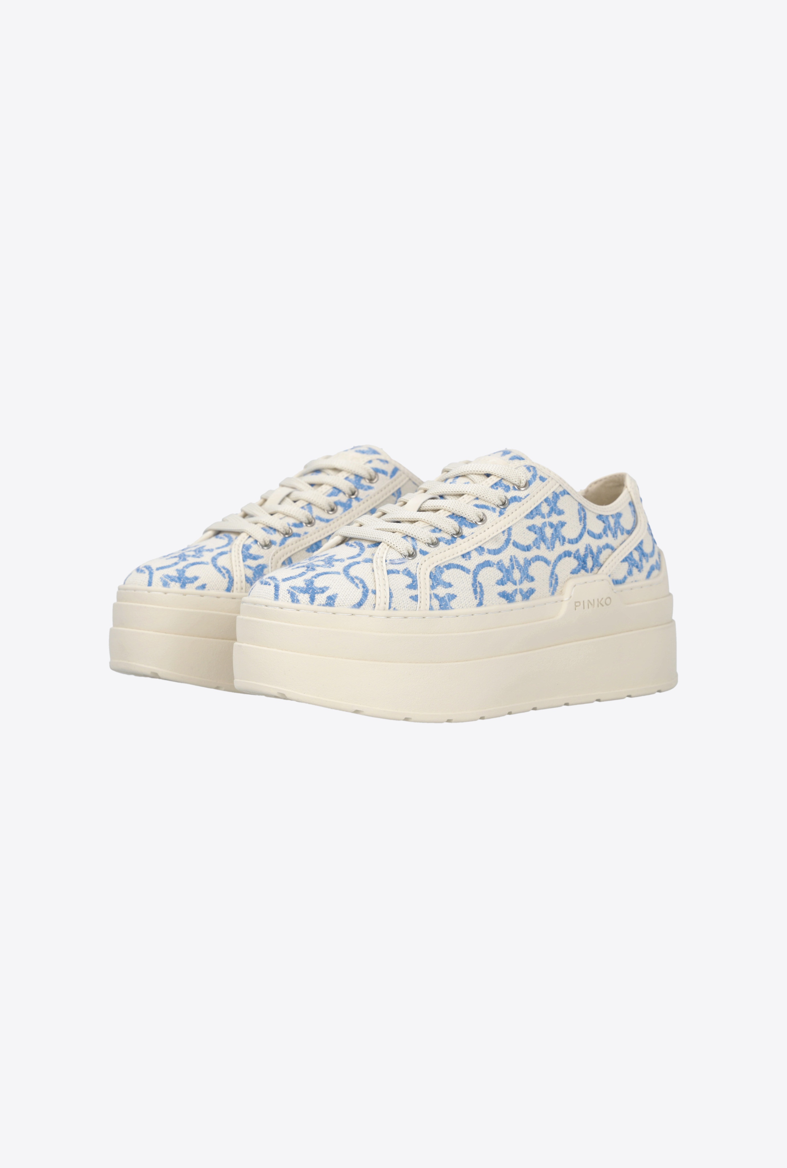 LOVE BIRDS MONOGRAM PLATFORM SNEAKERS - 6