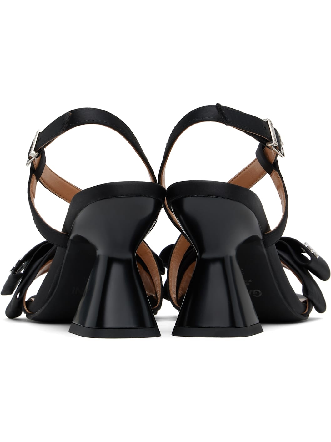 Blak Big Bow High Heeled Sandals - 2