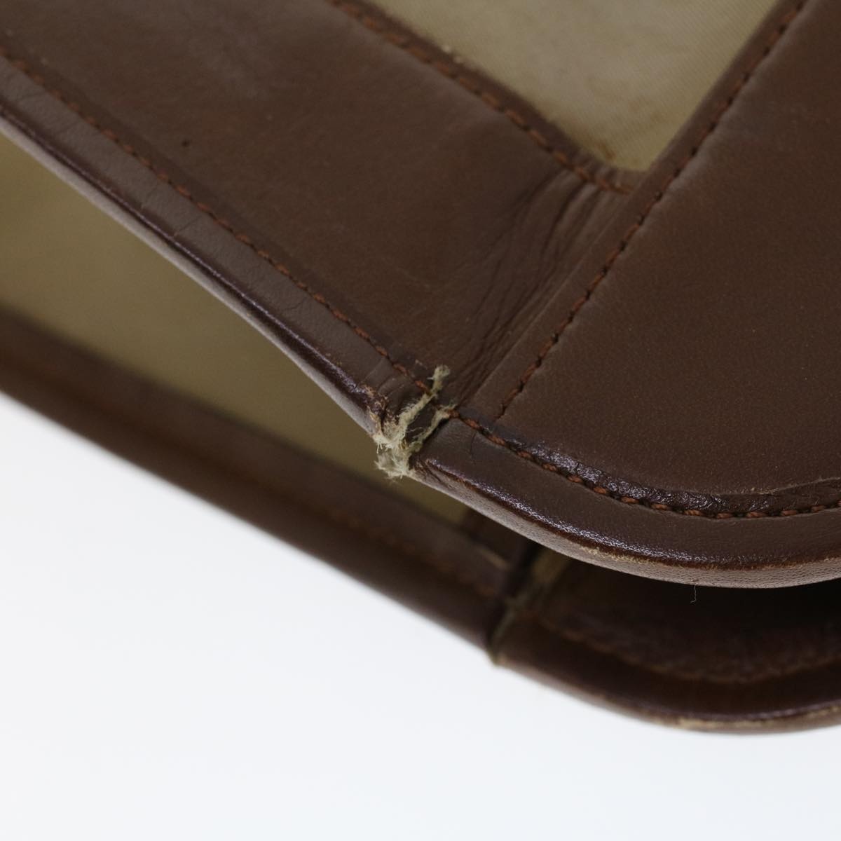Burberry Hand Bag Canvas Leather Brown Beige - 7