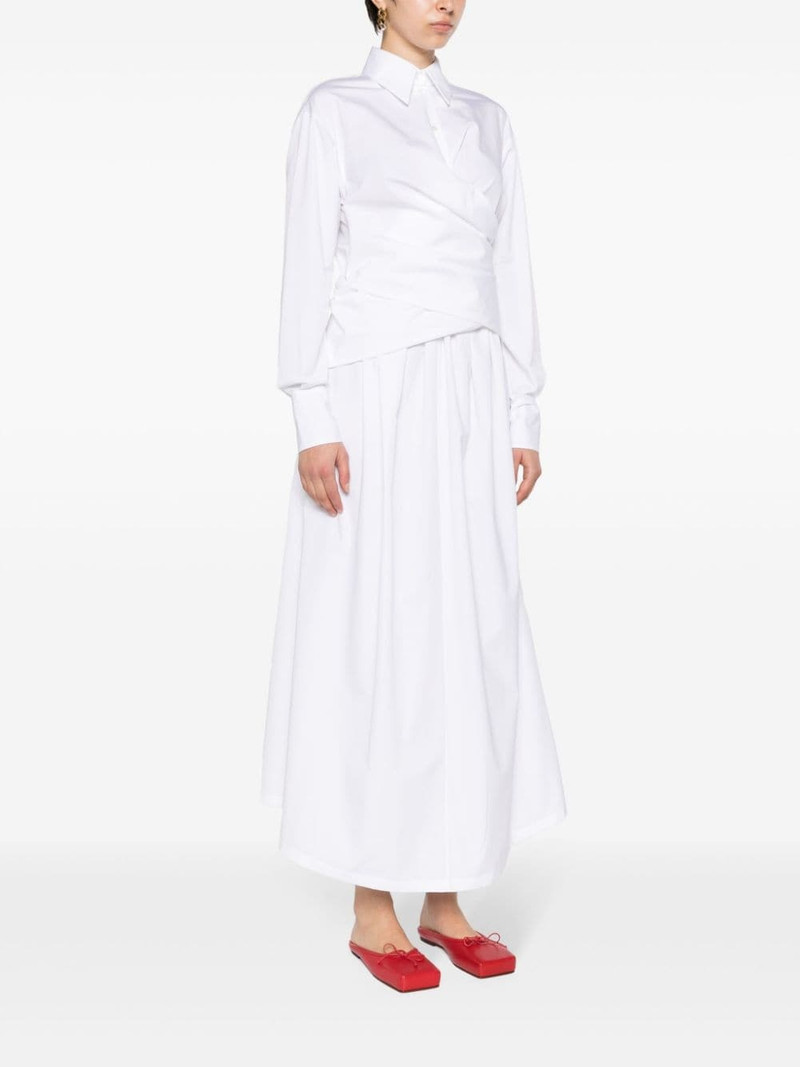 crossover-detail poplin shirtdress 3