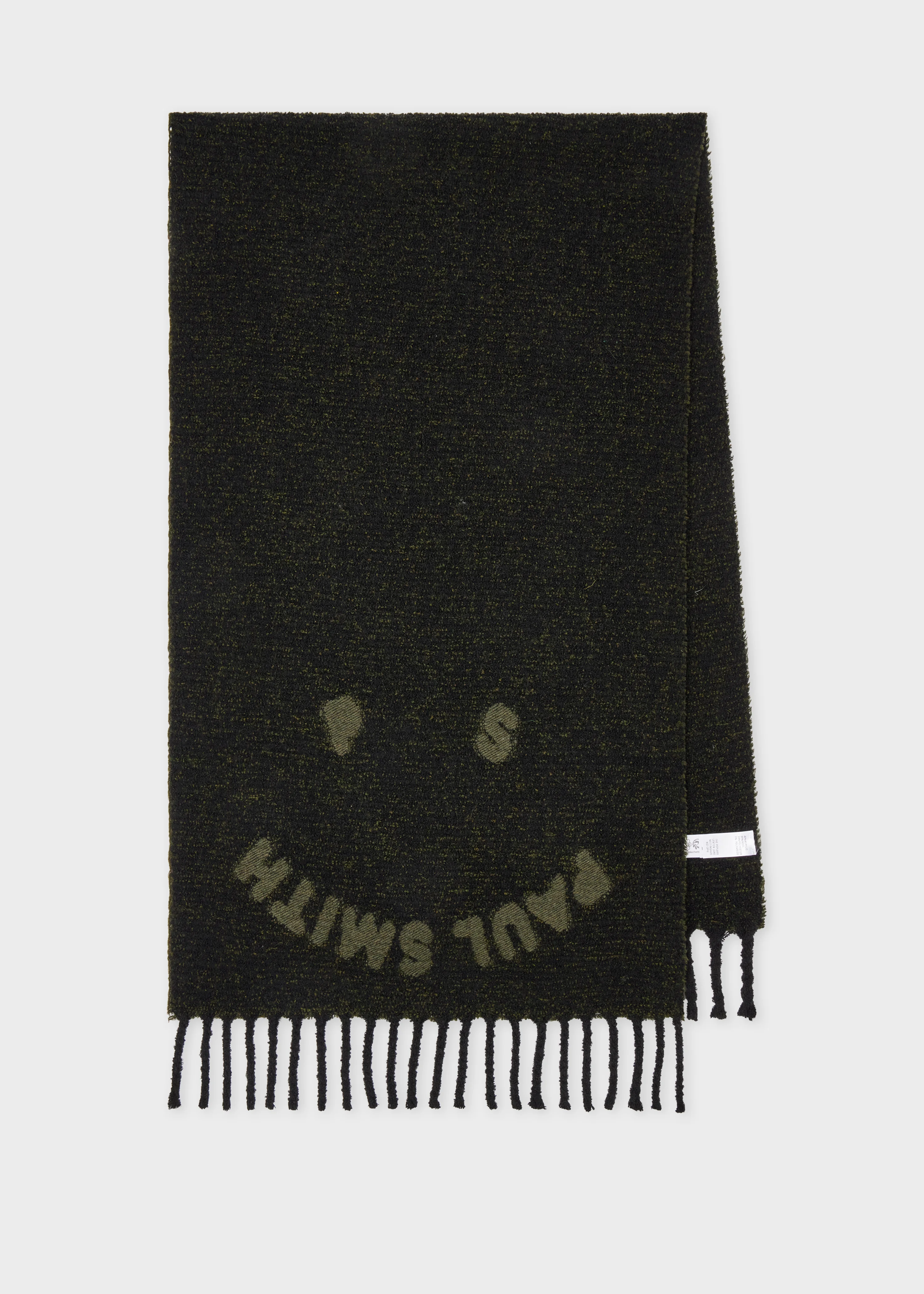 Black 'Happy' Logo Scarf - 1