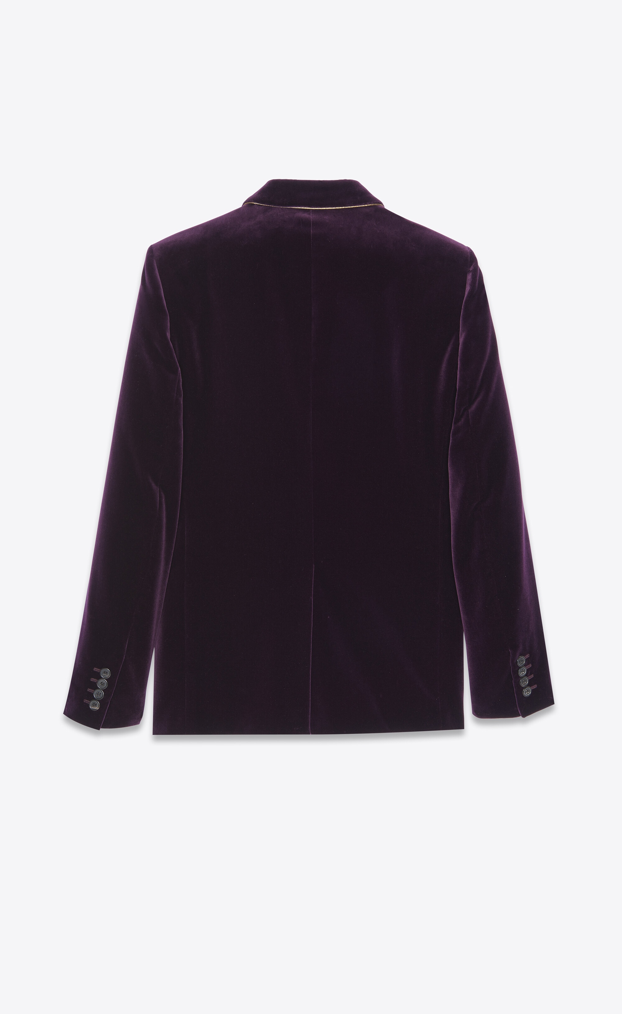 fitted single-breasted jacket in velvet - 2